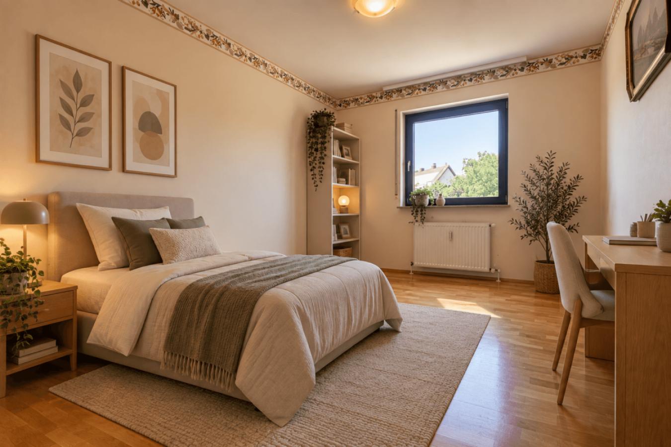 Schlafzimmer 2, KI bearbeitet
