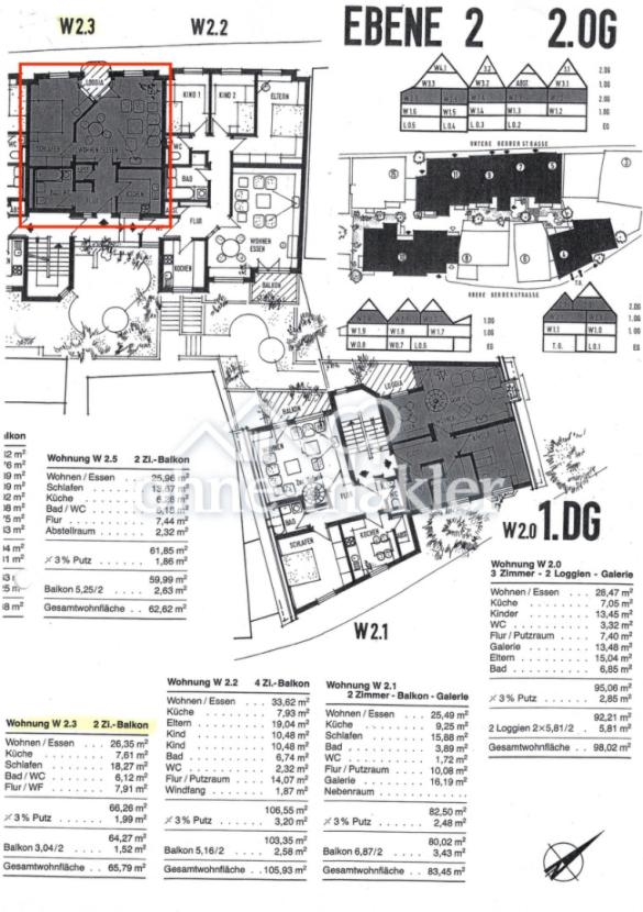 Grundriss und Auftreilung