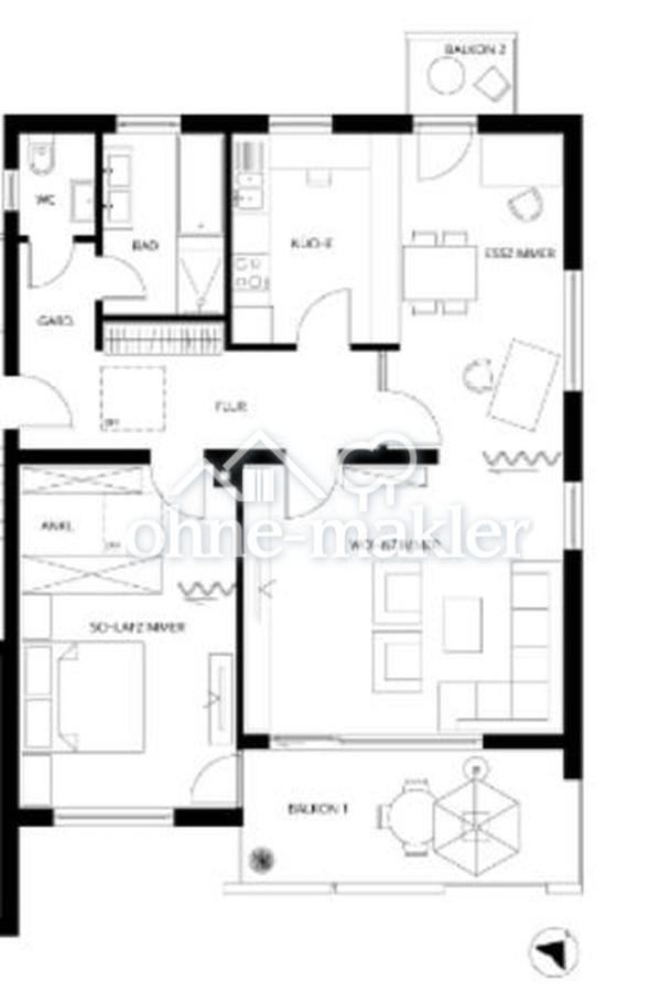 Wohnungsplan OG links