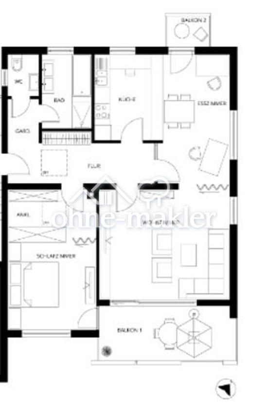 Wohnungsplan OG links