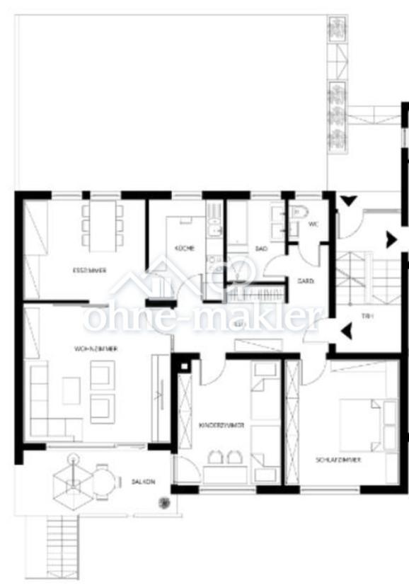Wohnungsplan EG rechts
