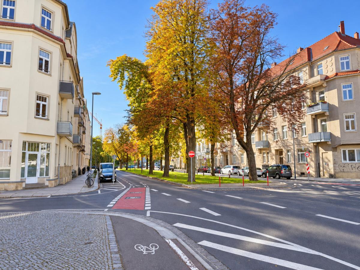 Blick in die Straße
