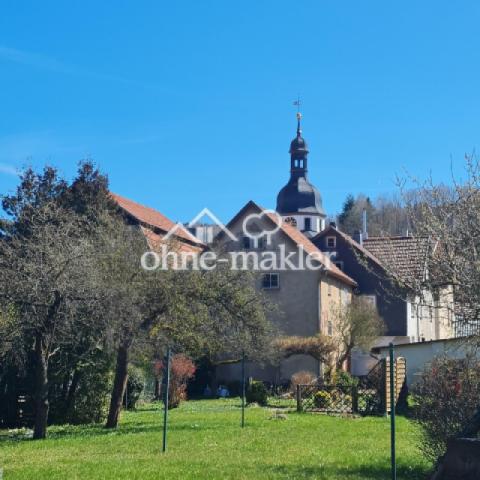 Garten, Blick auf die Kirche