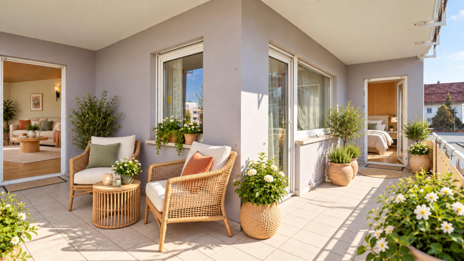 Balkon mit KI verfeinert