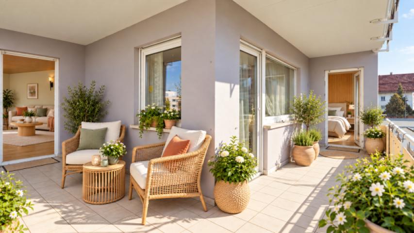 Balkon mit KI verfeinert