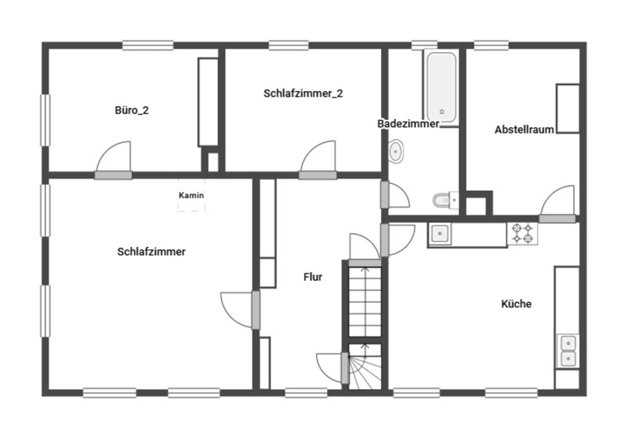 Grundriss Skizze 1.OG