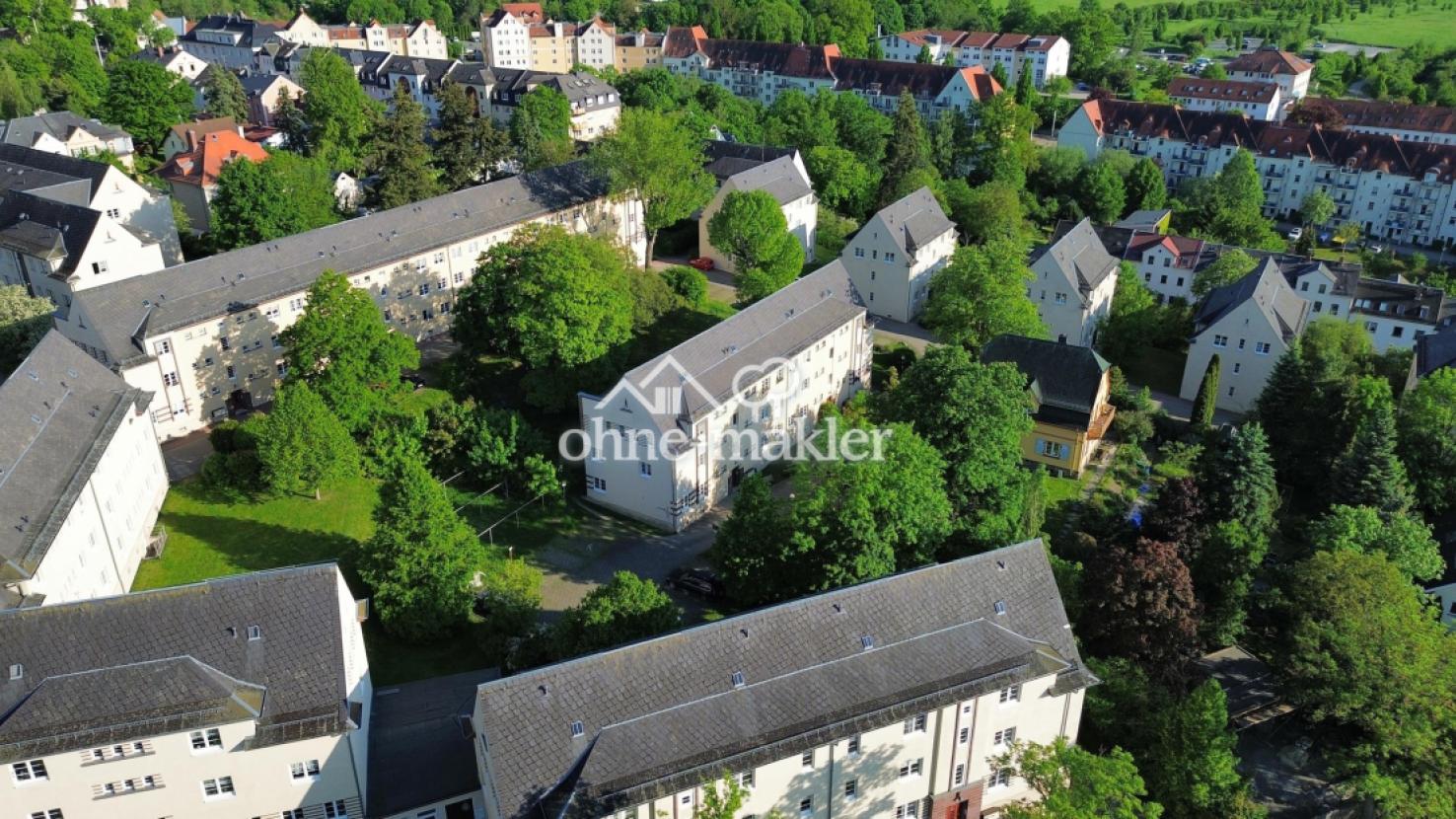 Blick von oben. Wohnung Mittig