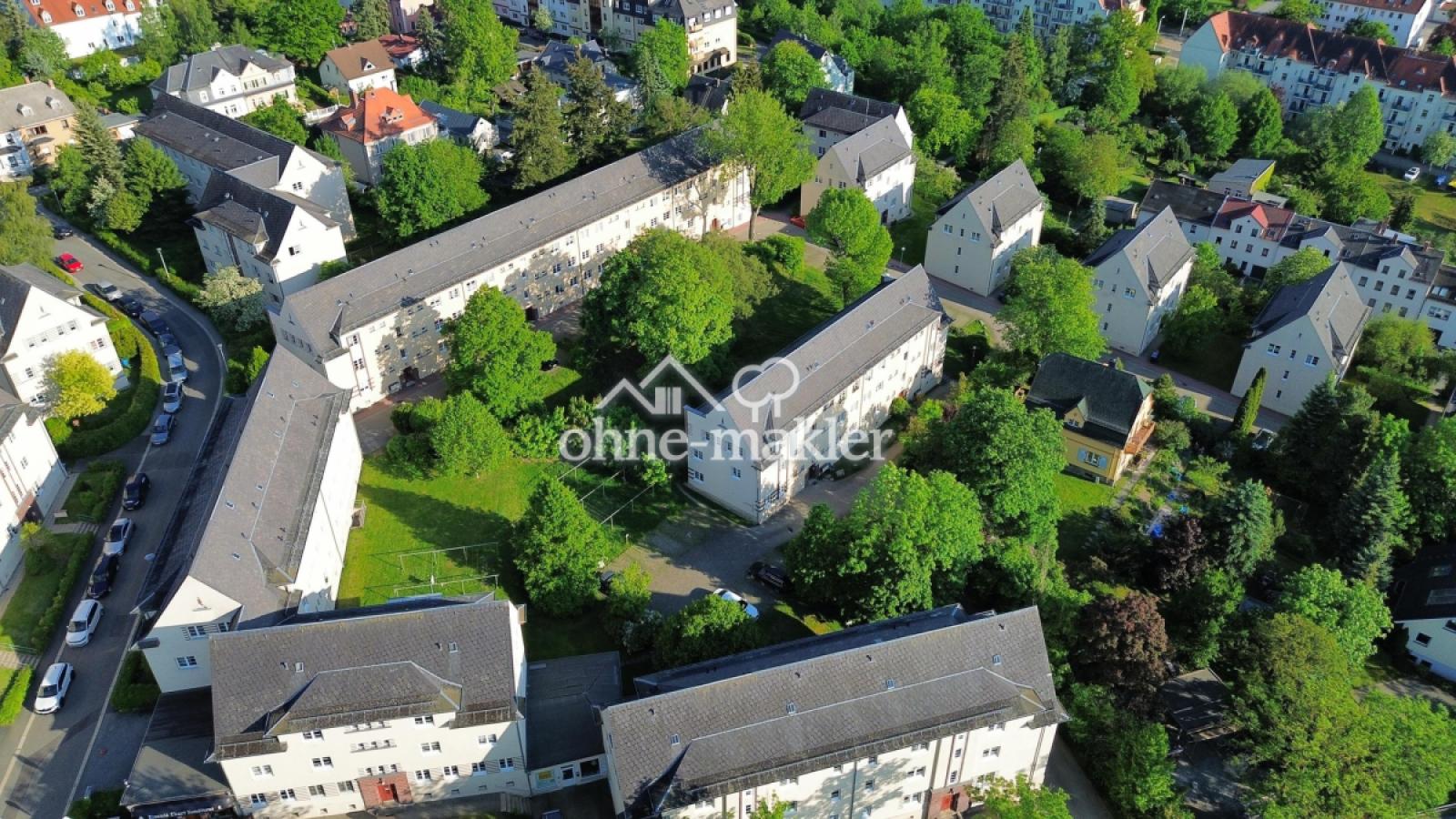 Blick von oben. Wohnung Mittig