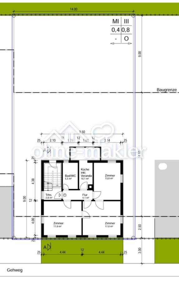 Lageplan, Grundriss EG