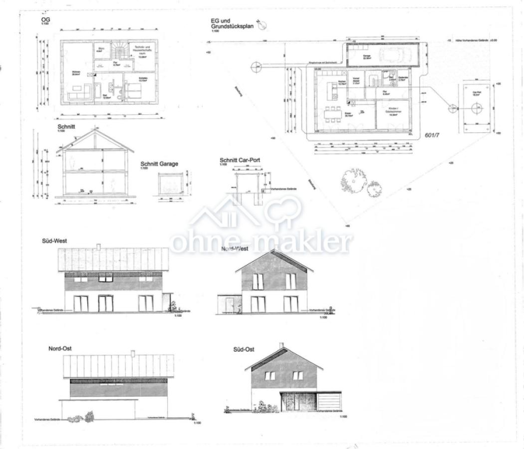 Grundriss und Aussenansicht