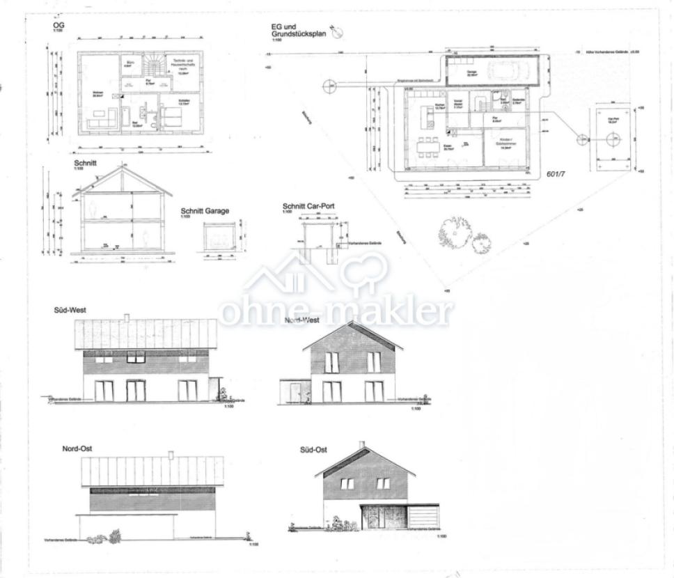 Grundriss und Aussenansicht