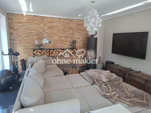 Wohnzimmer mit Kaminofen