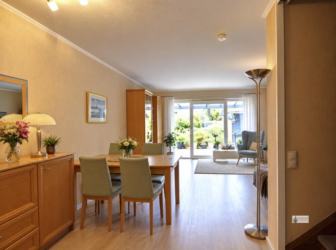 10 Blick ins Wohnzimmer mit Terrassentür