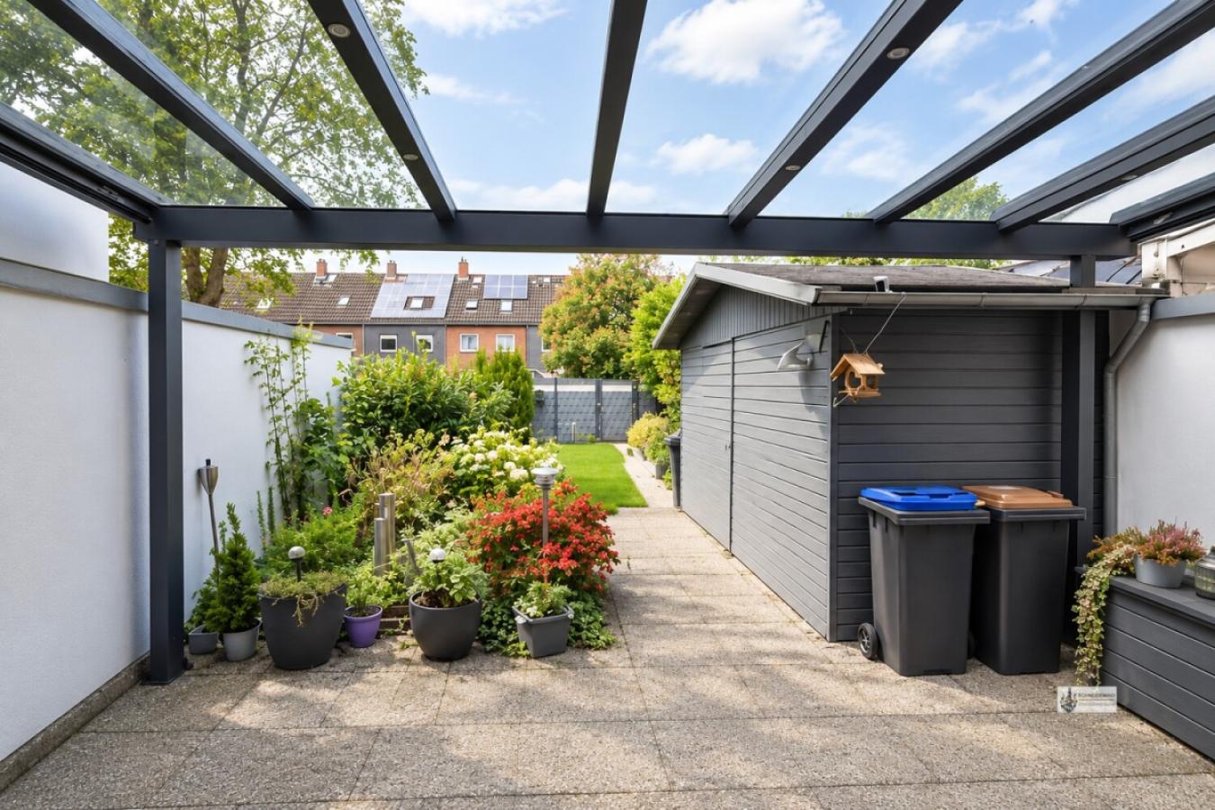 12 überdachte Terrasse
