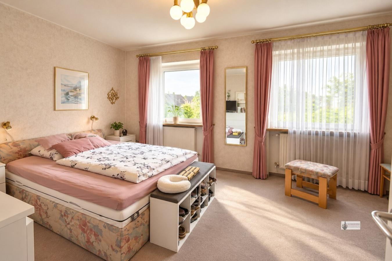 Großes Schlafzimmer im OG