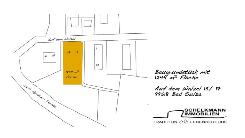 Lageplan Baugrundstück Bad Sulza