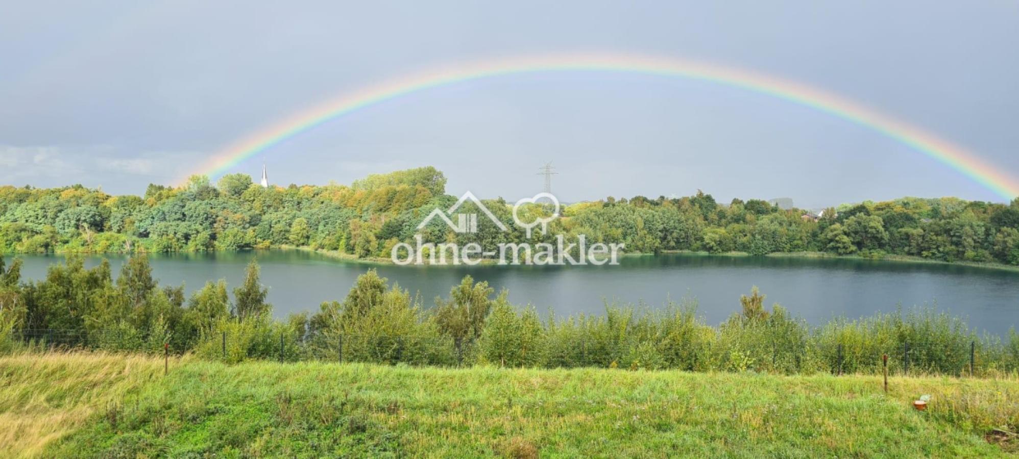 Regenbogen über dem Kreidesee
