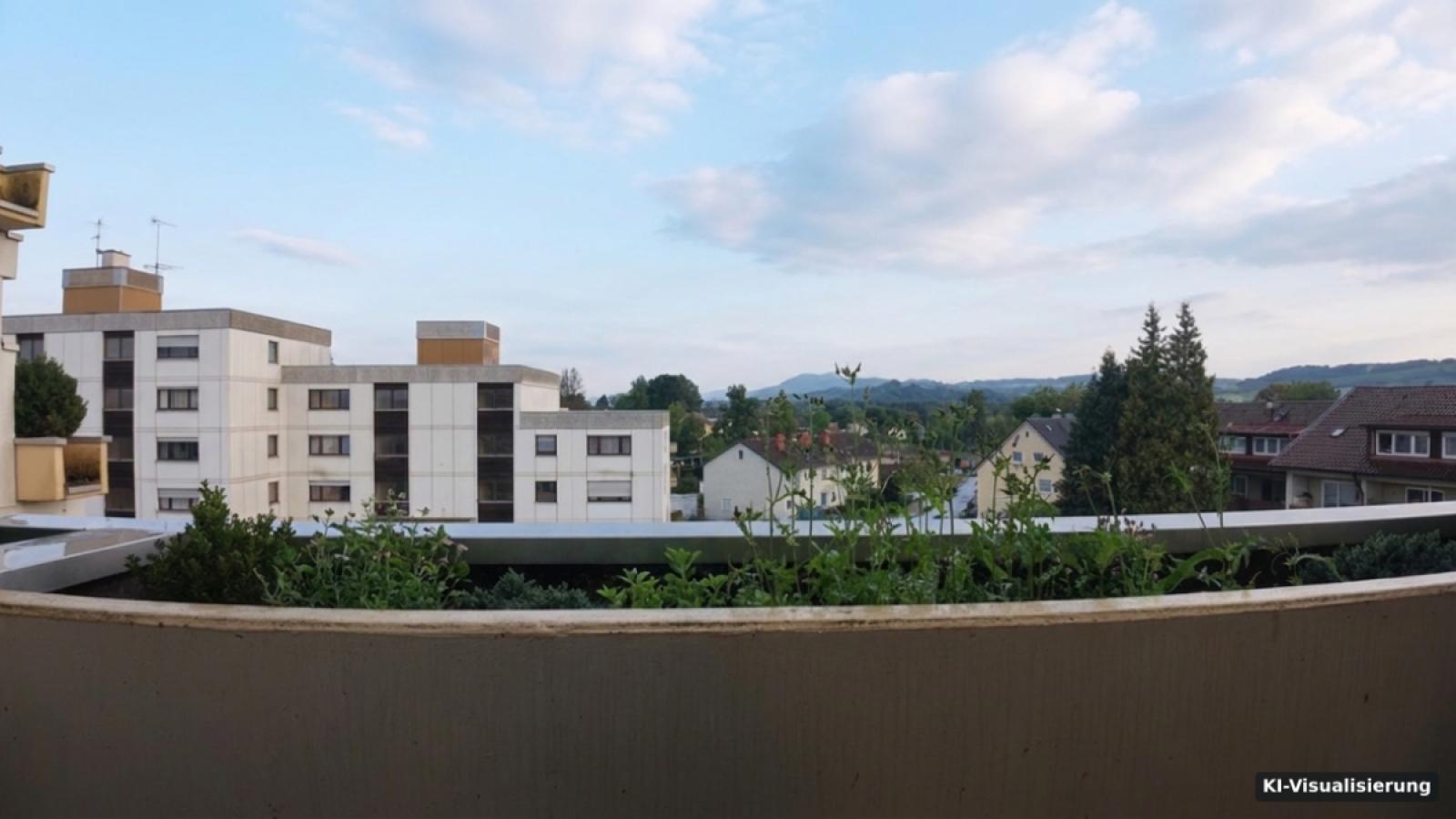 KI-Visualisierung – Aussicht Balkon