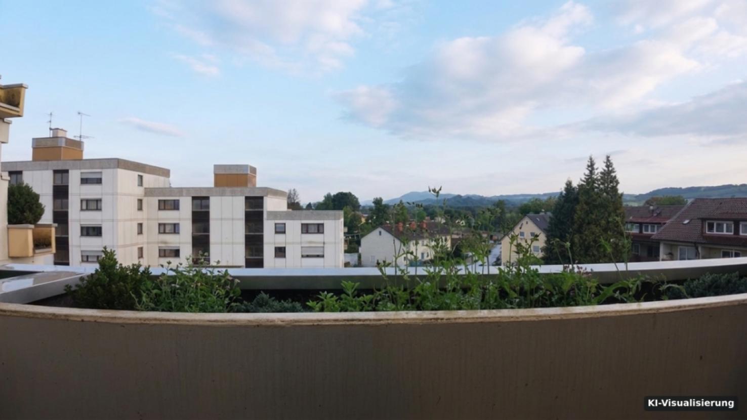 KI-Visualisierung – Aussicht Balkon
