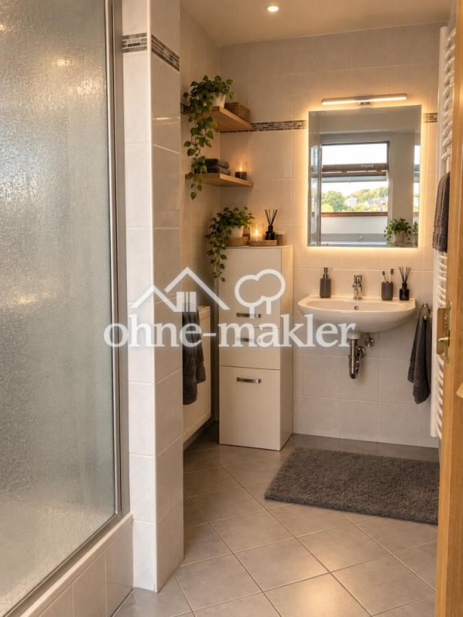 Badezimmer mit Dusche 