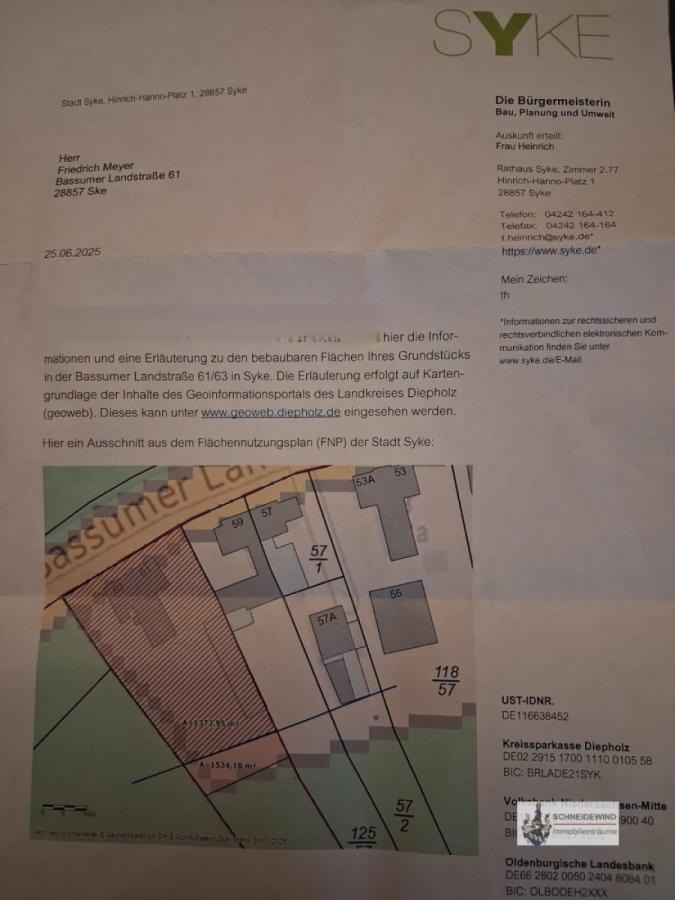 Stadt Syke - Bebauungsplan Bassumer Landstr. 61