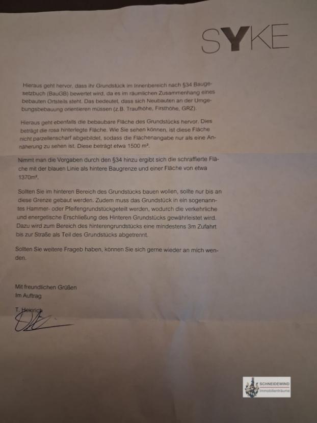 Stadt Syke - Bebauungsmöglichkeit Bassumer Landstr. 61