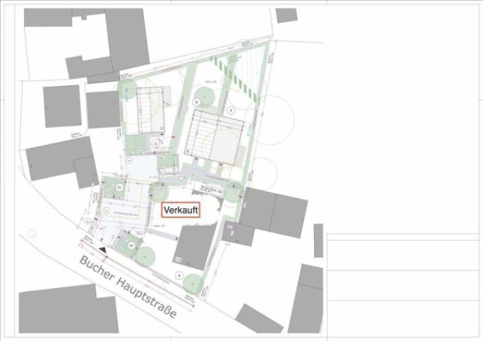 Lageplan: Teilung in 677 m² und 434 m²