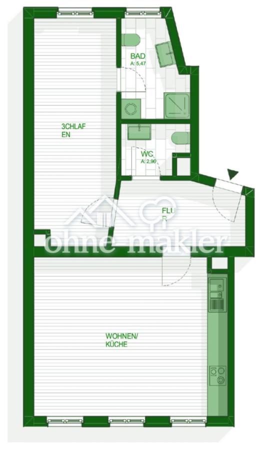 Grundriss der Wohnung