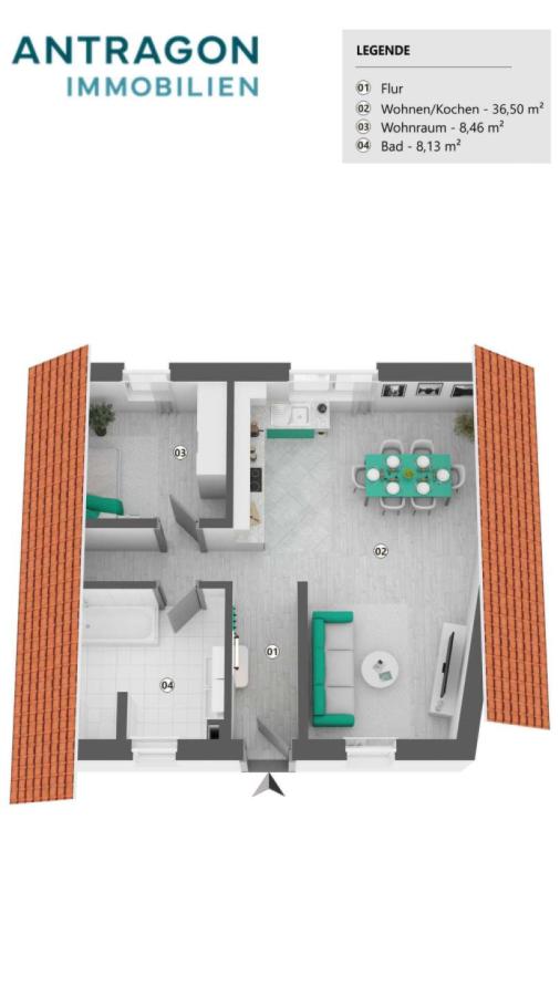 Grundriss Haus 2 Wohnung 1. OG