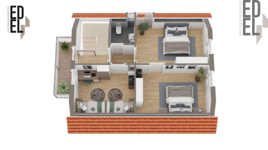 DG mit Balkon über Windfang