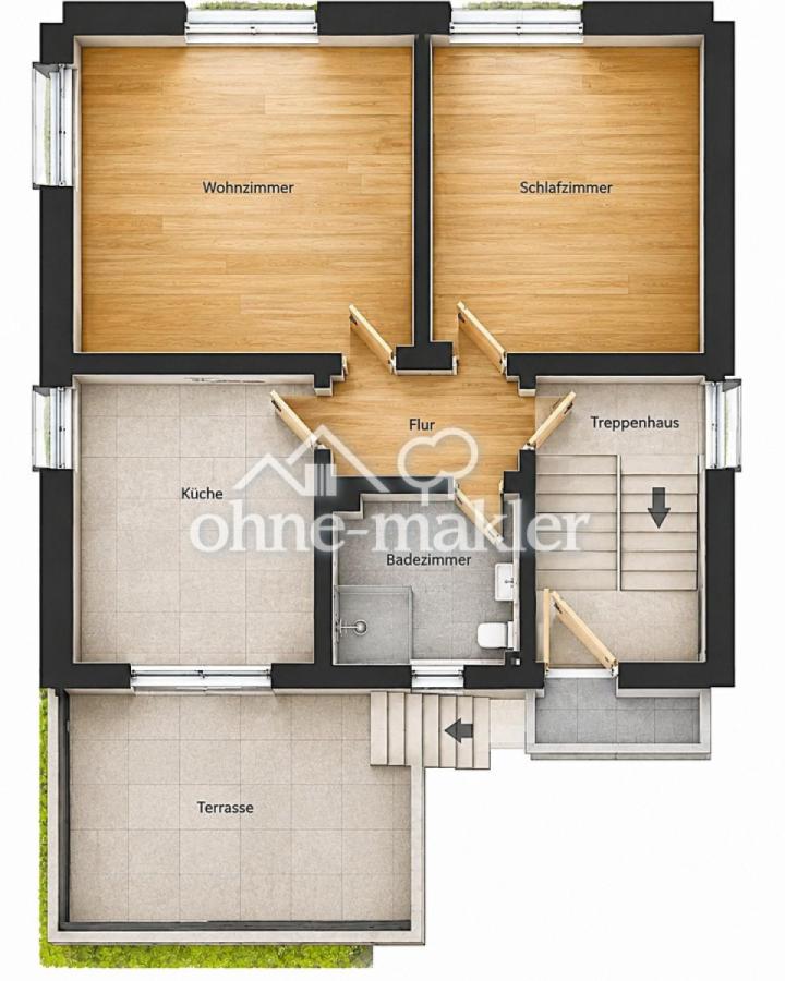 Grundriss EG Wohnung 1