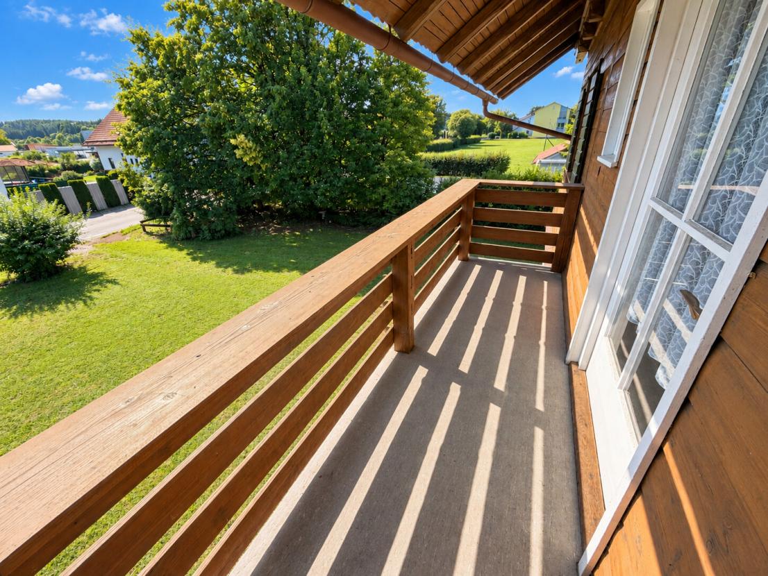 Balkon mit Blick ins Grüne