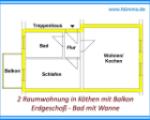 2-Raumwohnung in Köthen - Grundriss