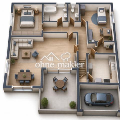 Grundriss in 3D dargestellt