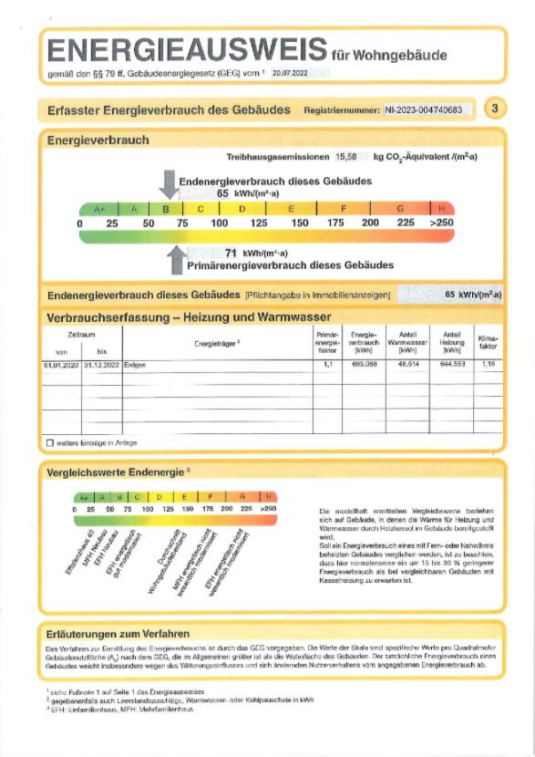 Energieausweis gültig bis 28.09.2033