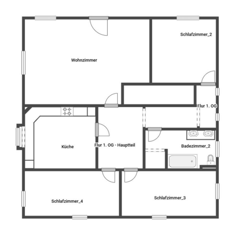Grundriss Skizze 1.OG