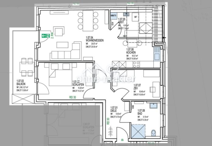 Grundriss Wohnung 7