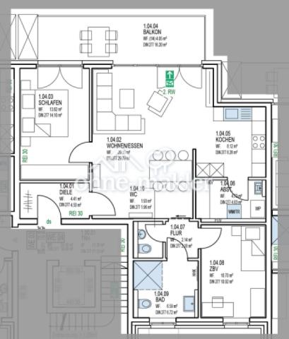 Grundriss Wohnung 4