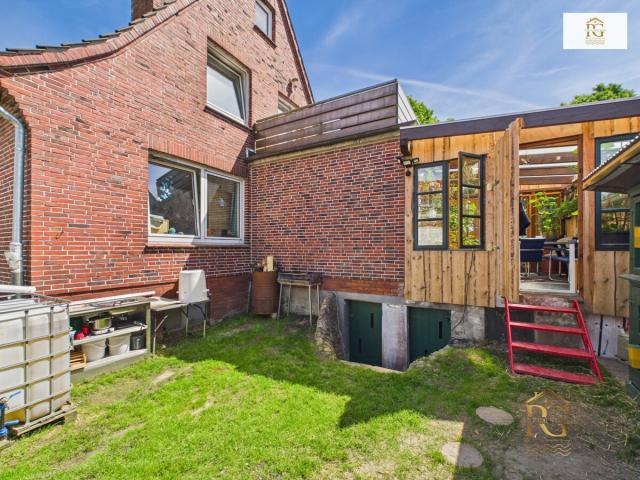 Blick auf das Haus von hinten