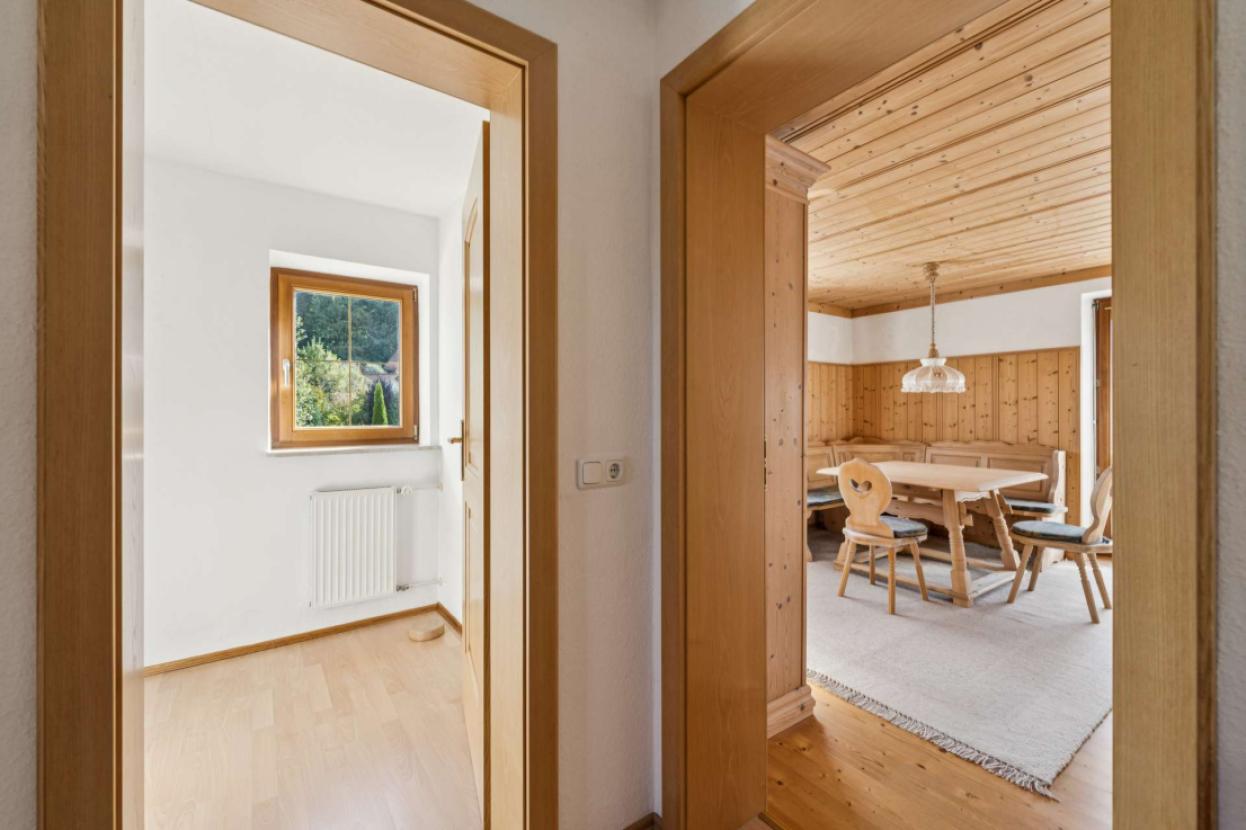 Sicht auf die Bauernstube und Büro