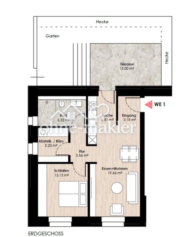 Grundriss WE1 EG