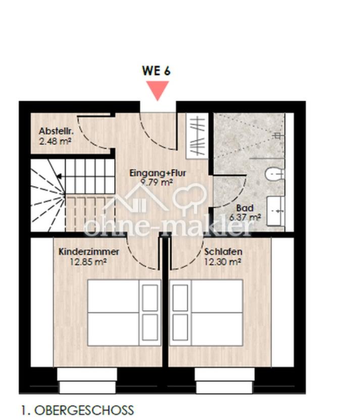 Grundriss WE6 1.OG