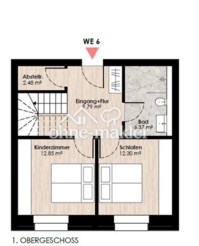 Grundriss WE6 1.OG