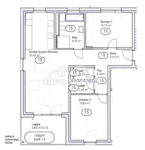 Grundriss Wohnung 15