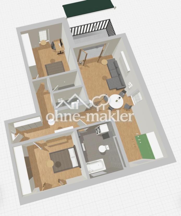 3D-Grundriss (möbliert)