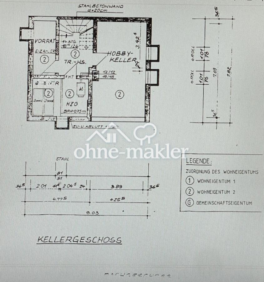 Grundriss Keller