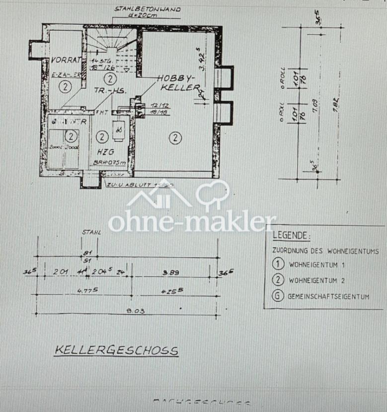 Grundriss Keller