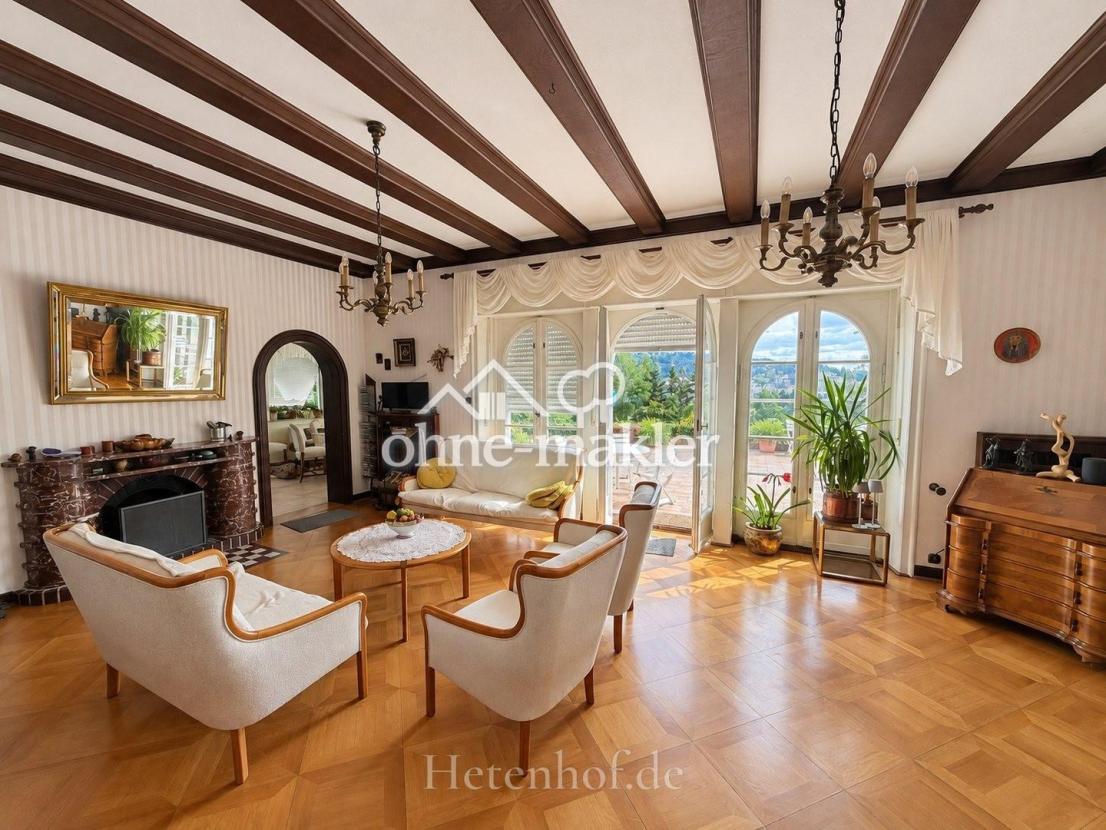 Kaminzimmer m. Terrassenzugang