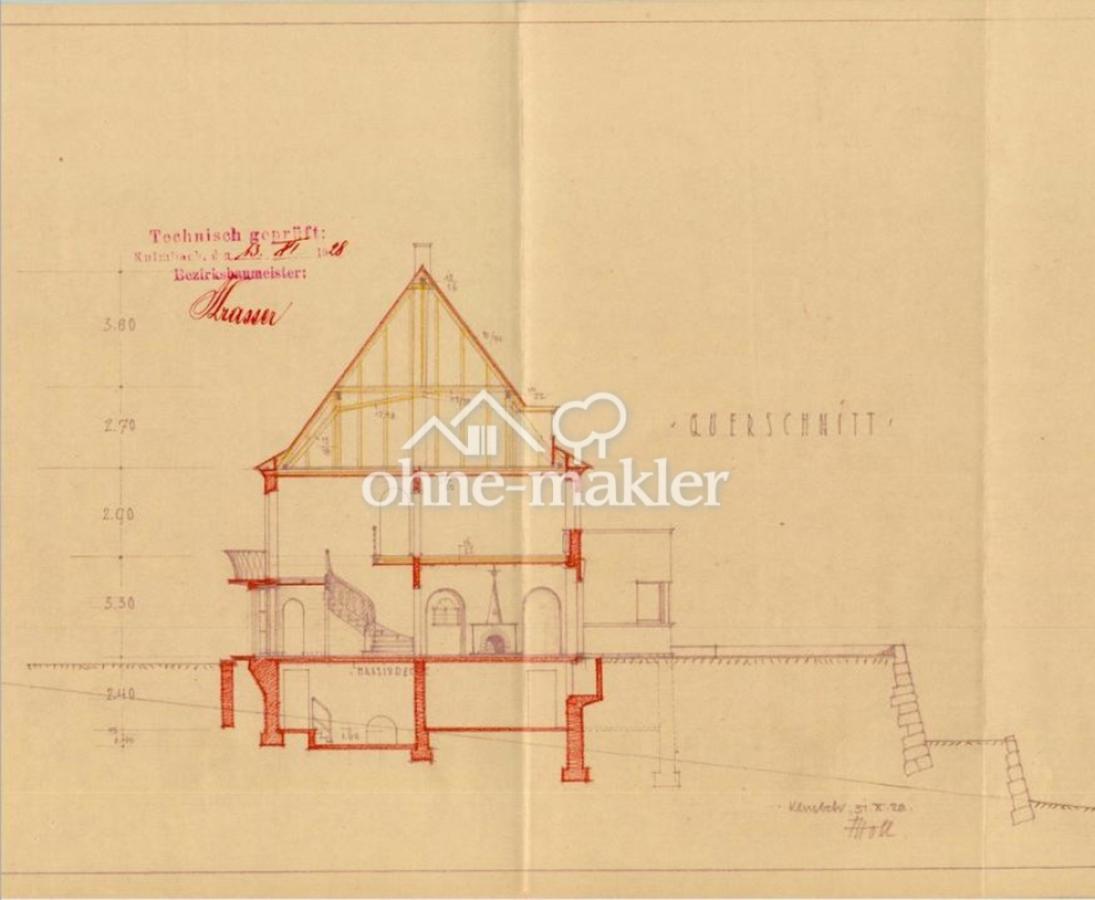 1929 - Eingabeplan Schnitt
