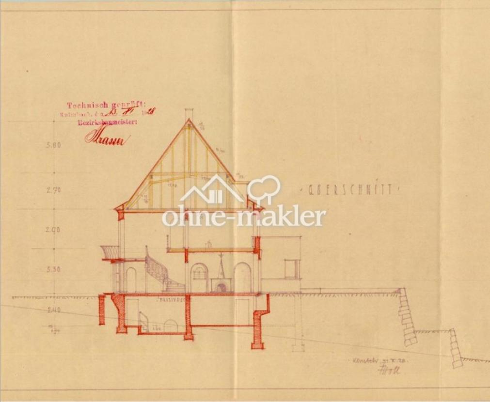 1929 - Eingabeplan Schnitt